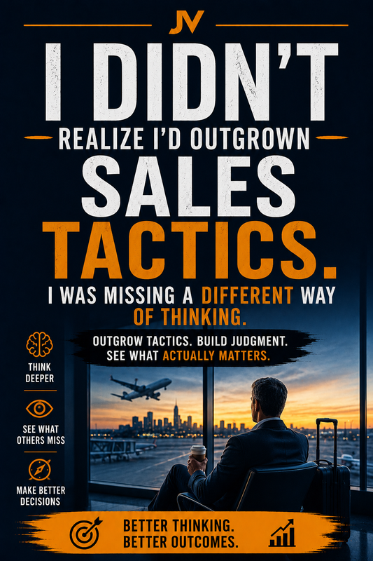 I Didn't Realize I'd Outgrown Sales Tactics...Looking back, I wasn't missing another framework. I was missing a different way of thinking.