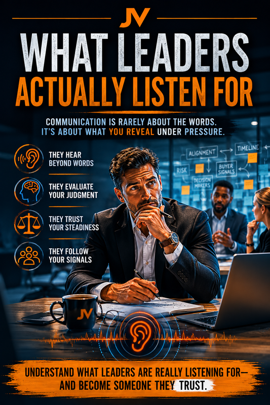 What Leaders Actually Listen For: Because Executive Communication is Rarely About the Words Alone.